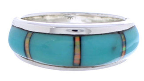 Sterling Silver Southwest Turquoise Jewelry Ring Size 6-3/4 ZX35465